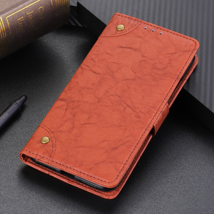 Copper Buckle Retro Texture Horizontal Flip Leather Case with Holder & Card Slots & Wallet for Google Pixel 4 XL