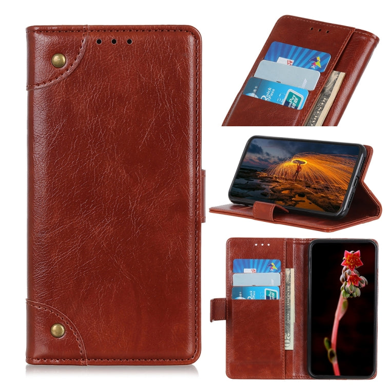 Copper Buckle Nappa Texture Horizontal Flip Leather Case with Holder & Card Slots & Wallet for HTC D19+