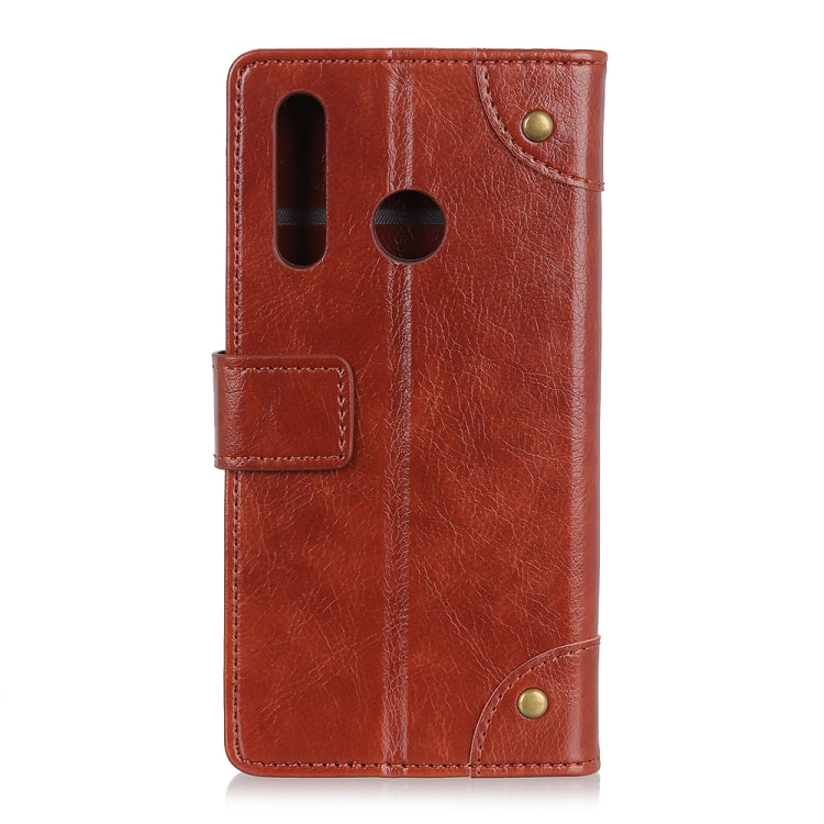 Copper Buckle Nappa Texture Horizontal Flip Leather Case with Holder & Card Slots & Wallet for HTC D19+