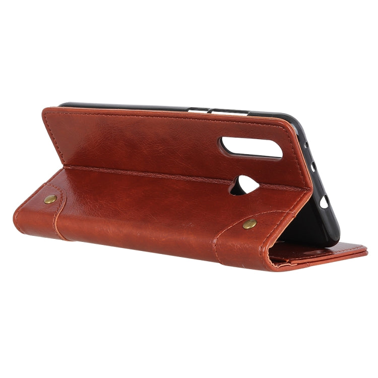Copper Buckle Nappa Texture Horizontal Flip Leather Case with Holder & Card Slots & Wallet for HTC D19+