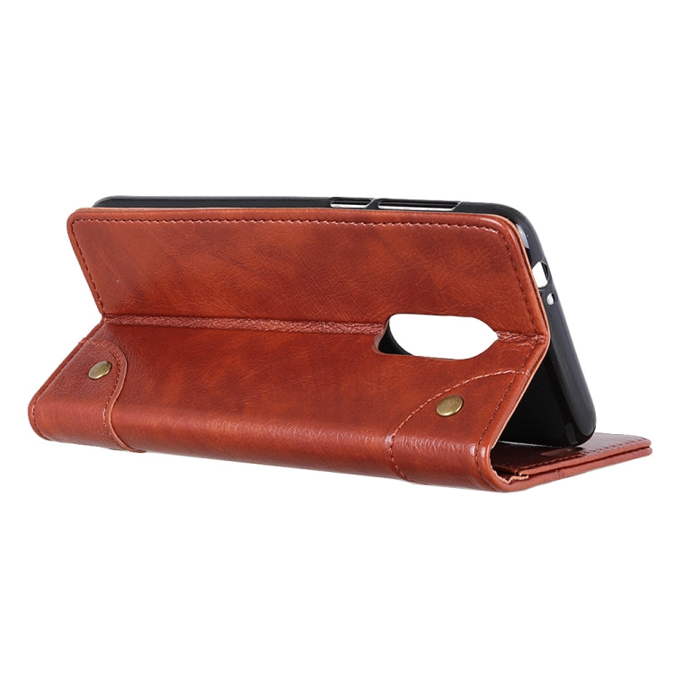 Copper Buckle Nappa Texture Horizontal Flip Leather Case with Holder & Card Slots & Wallet for OPPO Reno Z