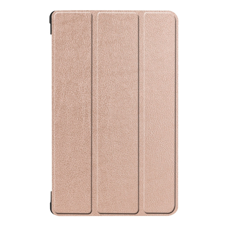 Custer Texture Colored Drawing Horizontal Flip PU Leather Case for Huawei MediaPad M5 Lite 8.0, with Three-folding Holder