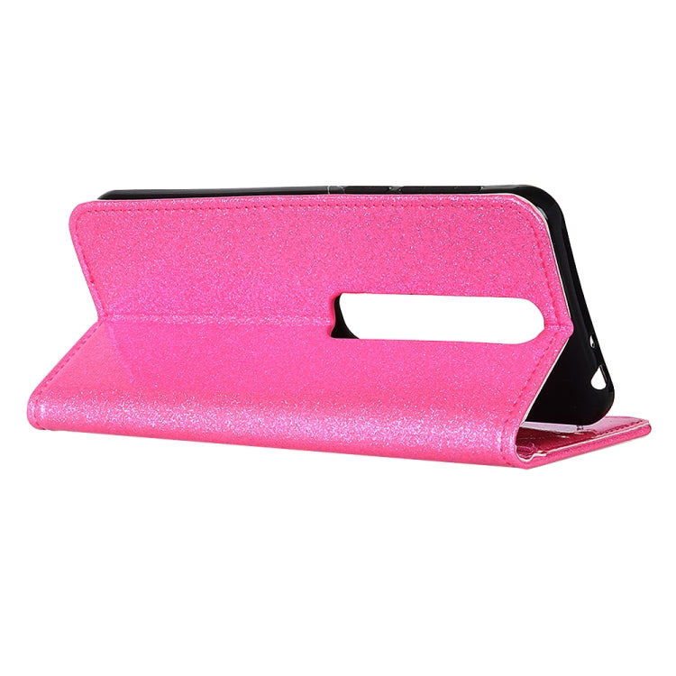 Glitter Powder Waterproof Horizontal Flip Leather Case with Card Slots & Holder for Vodafond Smart V10