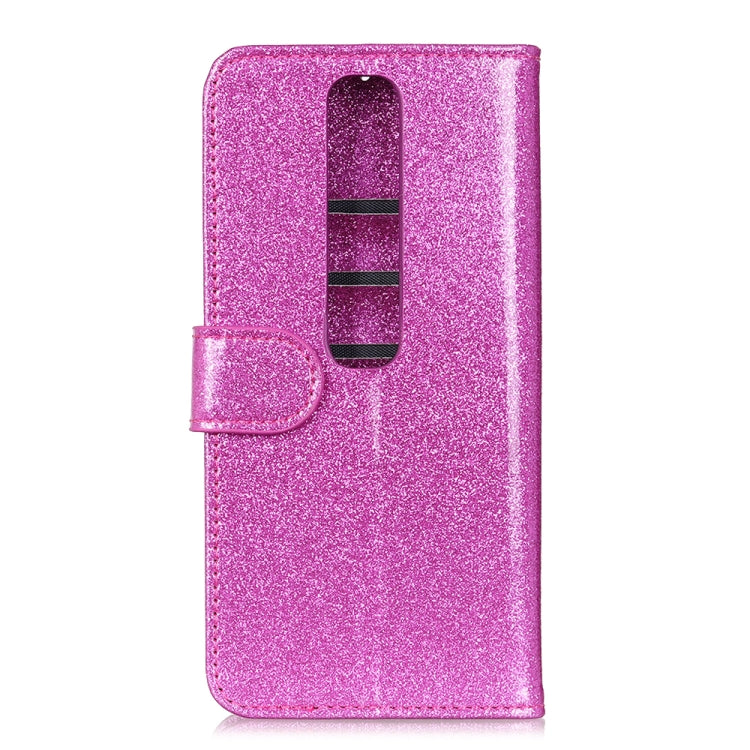 Glitter Powder Waterproof Horizontal Flip Leather Case with Card Slots & Holder for Vodafond Smart V10