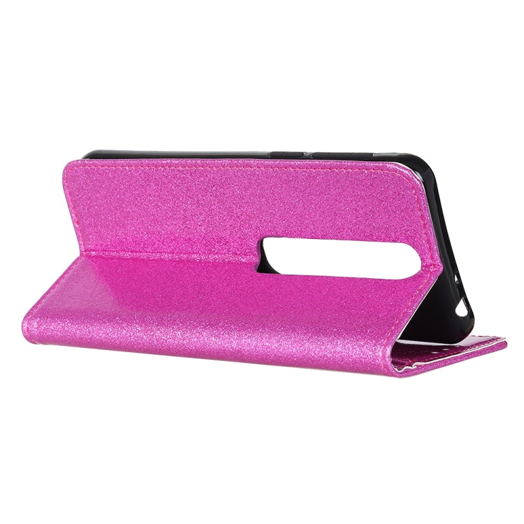 Glitter Powder Waterproof Horizontal Flip Leather Case with Card Slots & Holder for Vodafond Smart V10