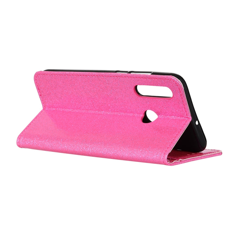 Glitter Powder Waterproof Horizontal Flip Leather Case with Card Slots & Holder for Huawei Honor 10i
