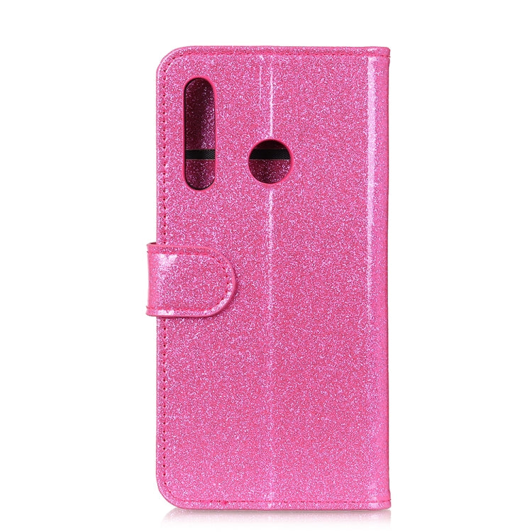 Glitter Powder Waterproof Horizontal Flip Leather Case with Card Slots & Holder for Huawei Honor 20 Lite