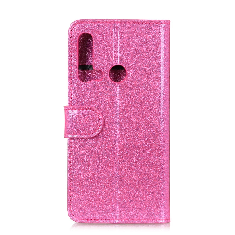 Glitter Powder Waterproof Horizontal Flip Leather Case with Card Slots & Holder for Huawei P 20 Lite 2019