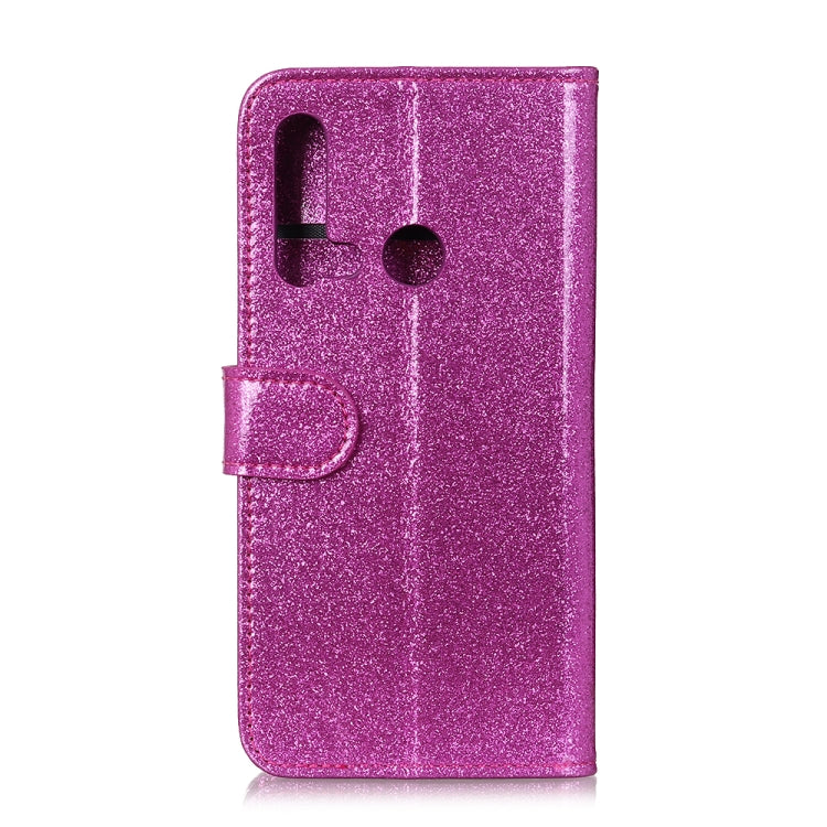 Glitter Powder Waterproof Horizontal Flip Leather Case with Card Slots & Holder for Huawei P 20 Lite 2019