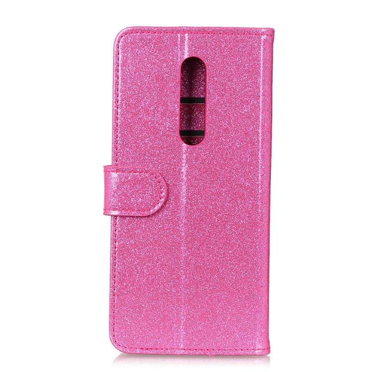 Glitter Powder Waterproof Horizontal Flip Leather Case with Card Slots & Holder for OnePlus 7