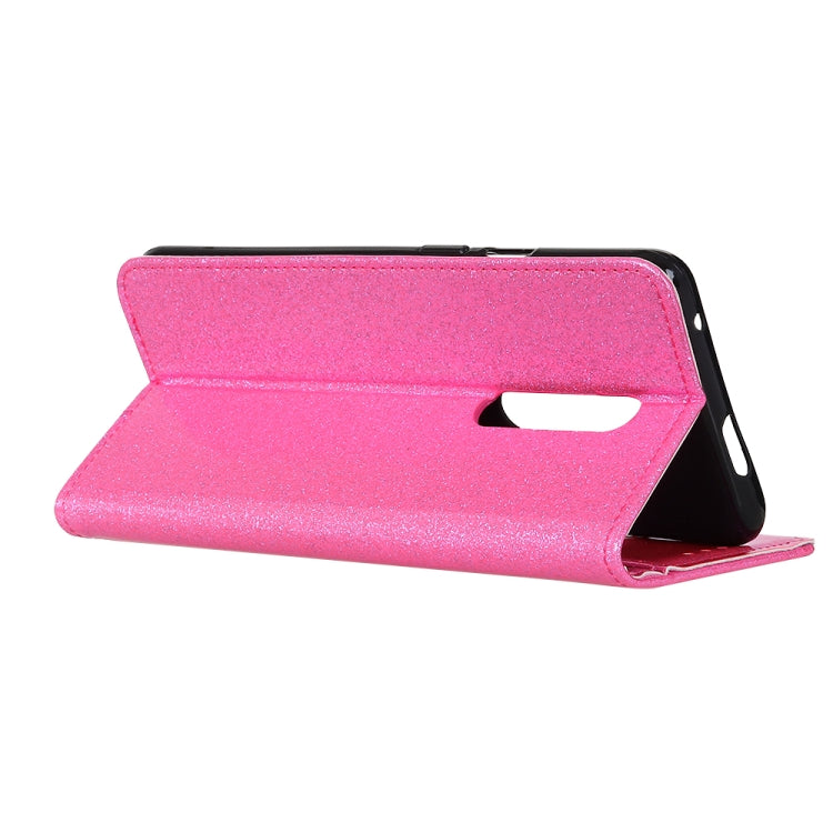 Glitter Powder Waterproof Horizontal Flip Leather Case with Card Slots & Holder for OnePlus 7