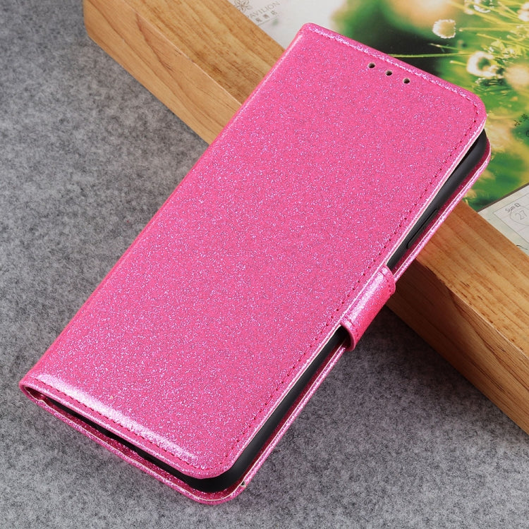 Glitter Powder Waterproof Horizontal Flip Leather Case with Card Slots & Holder for OnePlus 7