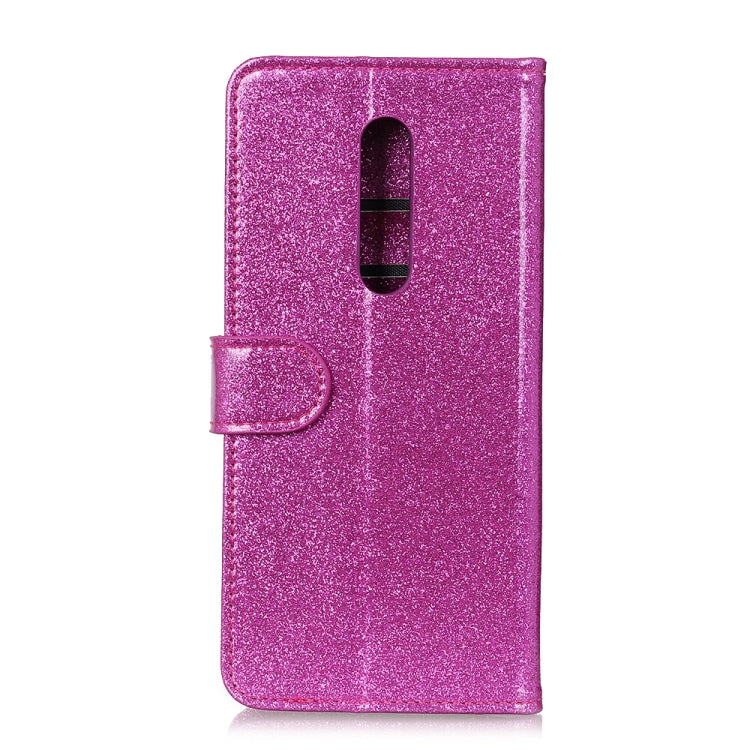 Glitter Powder Waterproof Horizontal Flip Leather Case with Card Slots & Holder for OnePlus 7