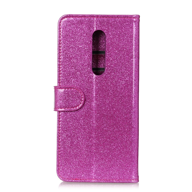 Glitter Powder Waterproof Horizontal Flip Leather Case with Card Slots & Holder for OnePlus 7 Pro