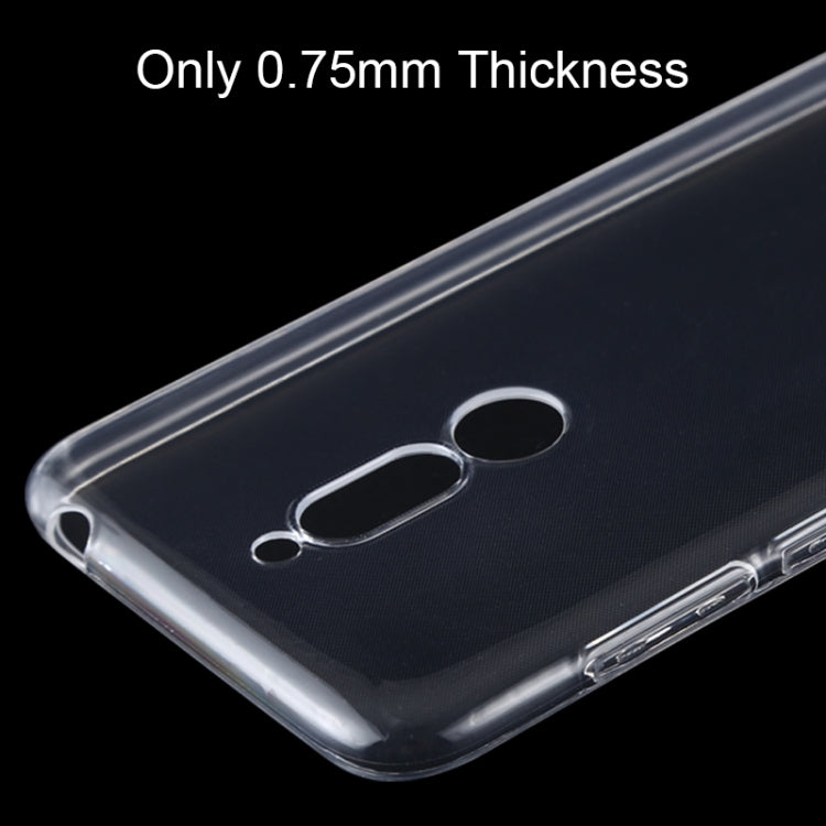 0.75mm Ultrathin Transparent TPU Soft Protective Case for Meizu Meilan 6T / Meizu M6T