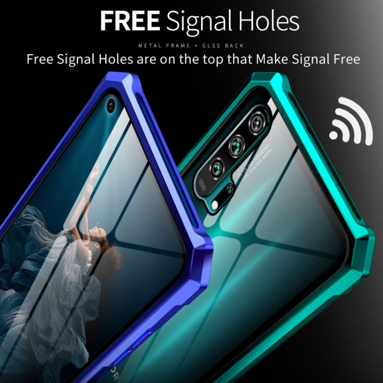 Buckle Series Metal Frame + Tempered Glass Protective Case for Huawei Honor 20