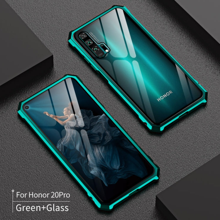 Buckle Series Metal Frame + Tempered Glass Protective Case for Huawei Honor 20