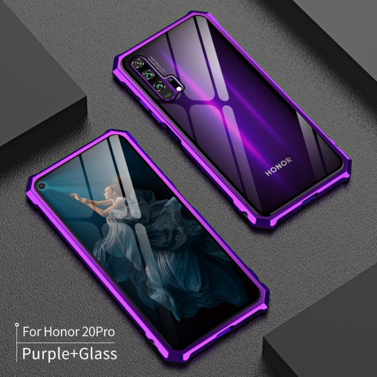 Buckle Series Metal Frame + Tempered Glass Protective Case for Huawei Honor 20