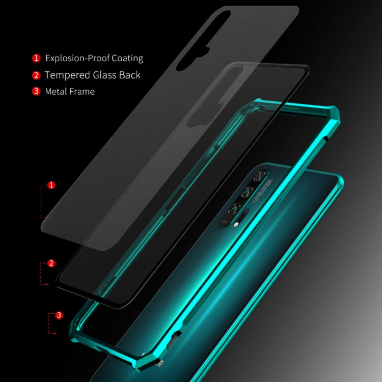 Buckle Series Metal Frame + Tempered Glass Protective Case for Huawei Honor 20