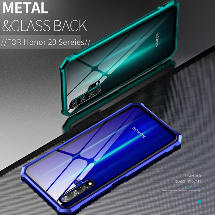 Buckle Series Metal Frame + Tempered Glass Protective Case for Huawei Honor 20
