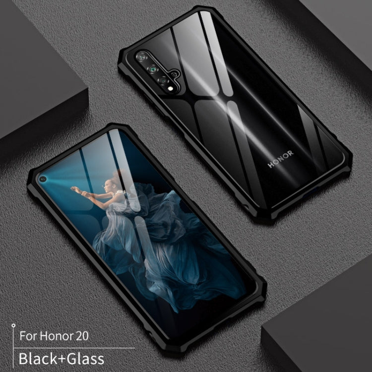 Buckle Series Metal Frame + Tempered Glass Protective Case for Huawei Honor 20