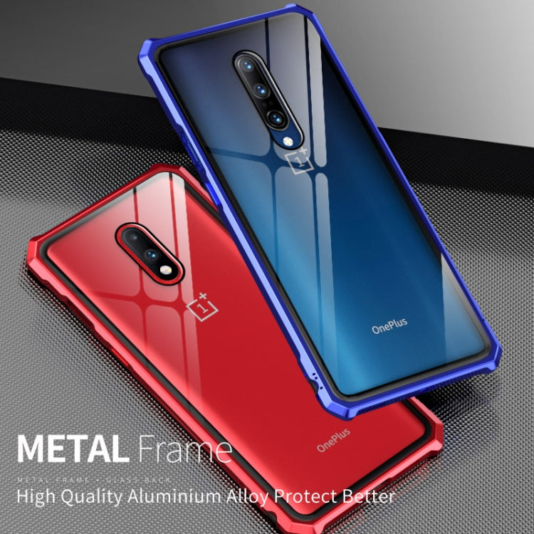 Buckle Series Metal Frame + Tempered Glass Protective Case for OnePlus 7 Pro