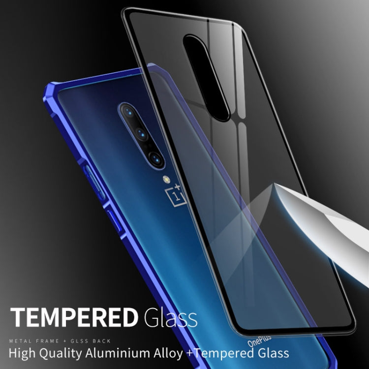 Buckle Series Metal Frame + Tempered Glass Protective Case for OnePlus 7 Pro