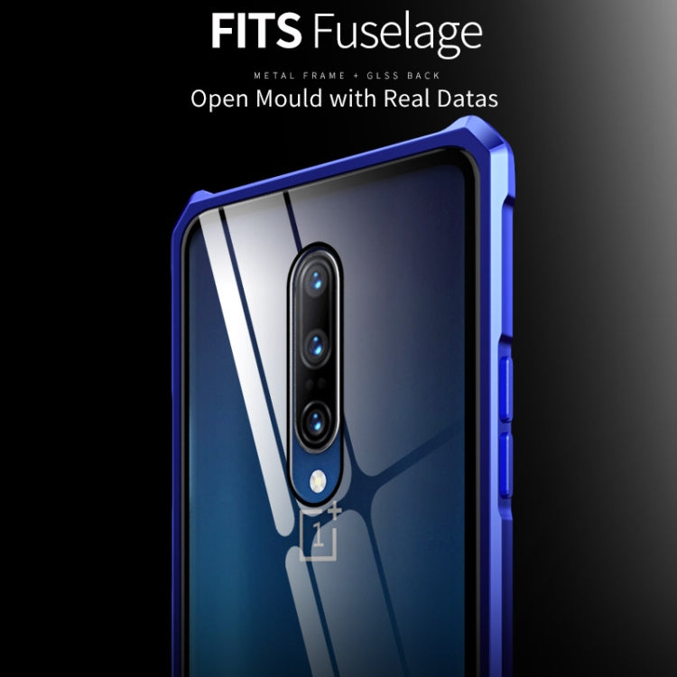 Buckle Series Metal Frame + Tempered Glass Protective Case for OnePlus 7 Pro