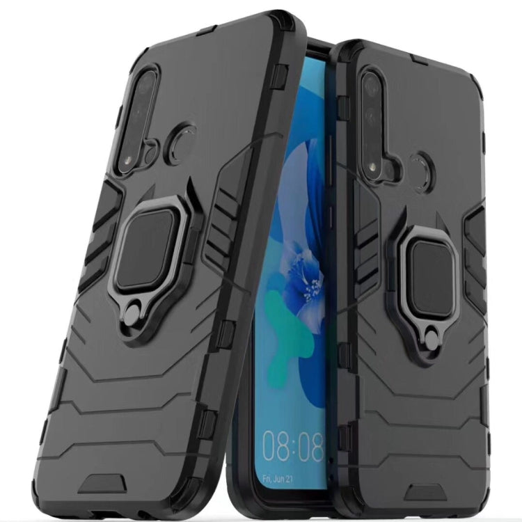 PC + TPU Shockproof Protective Case for Huawei P20 Lite 2019 / nova 5i, with Magnetic Ring Holder