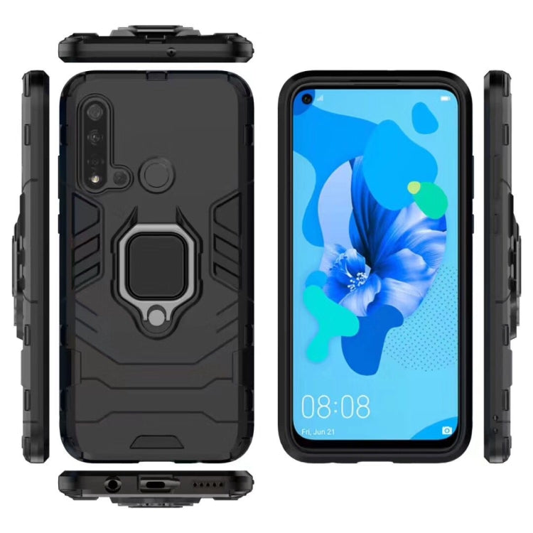 PC + TPU Shockproof Protective Case for Huawei P20 Lite 2019 / nova 5i, with Magnetic Ring Holder