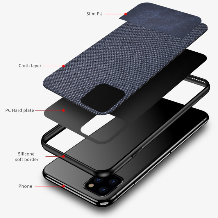 Shockproof Splicing PU + Cloth Protective Case for iPhone 11 Pro