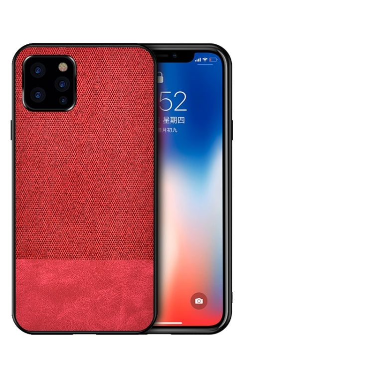 Shockproof Splicing PU + Cloth Protective Case for iPhone 11 Pro