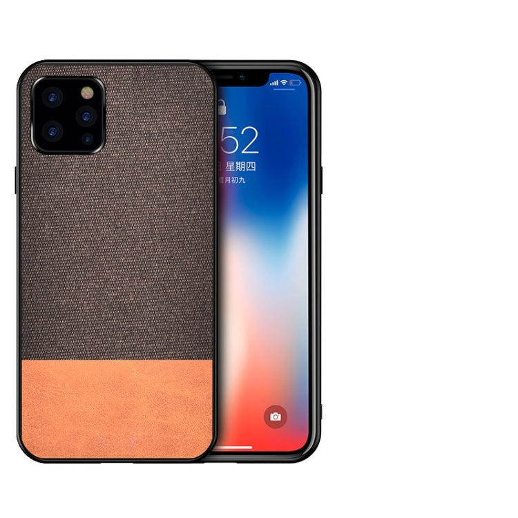 Shockproof Splicing PU + Cloth Protective Case for iPhone 11 Pro Max