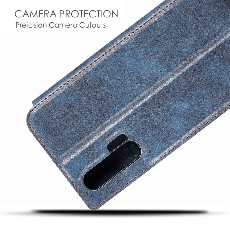 Retro Simple Ultra-thin Magnetic Horizontal Flip Leather Case for Huawei Honor 20 Pro, with Holder & Card Slots & Lanyard