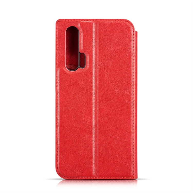 Retro Simple Ultra-thin Magnetic Horizontal Flip Leather Case for Huawei Honor 20 Pro, with Holder & Card Slots & Lanyard