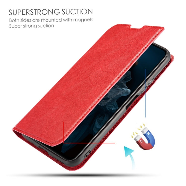 Retro Simple Ultra-thin Magnetic Horizontal Flip Leather Case for Huawei Honor 20 Pro, with Holder & Card Slots & Lanyard