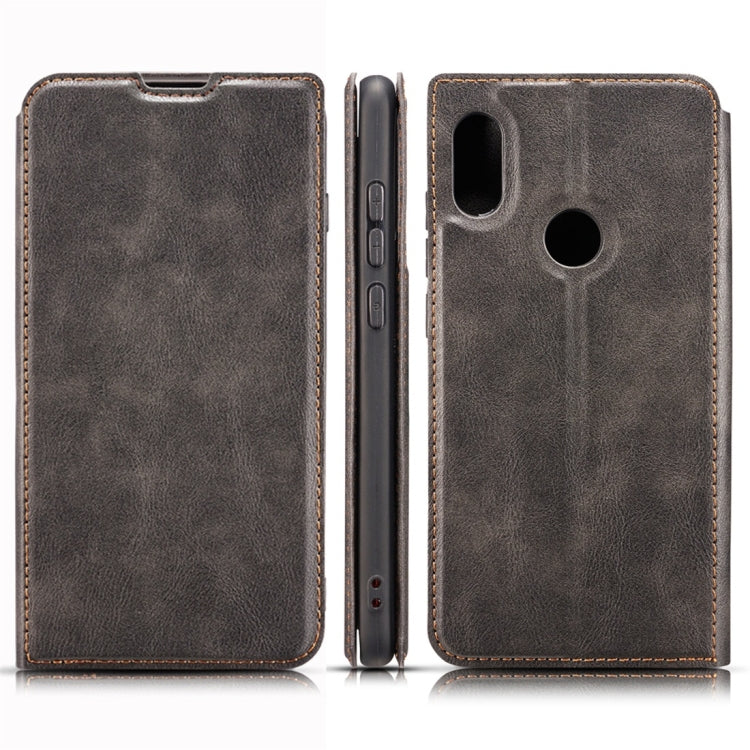 Retro Simple Ultra-thin Magnetic Horizontal Flip Leather Case with Holder & Card Slots & Lanyard for Galaxy M30 / A40S