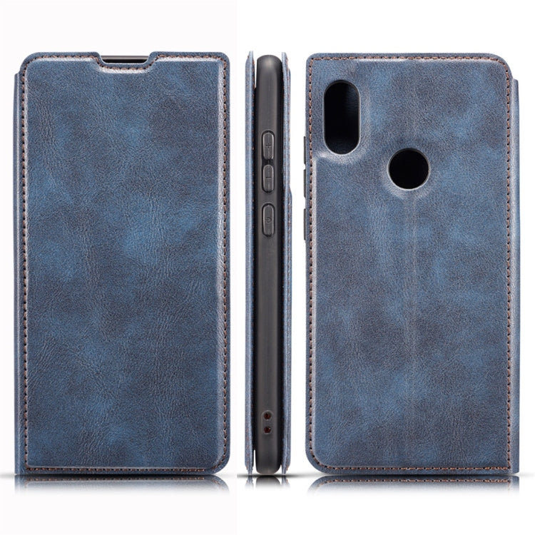 Retro Simple Ultra-thin Magnetic Horizontal Flip Leather Case with Holder & Card Slots & Lanyard for Galaxy M30 / A40S