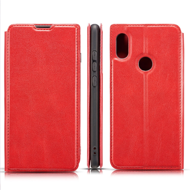 Retro Simple Ultra-thin Magnetic Horizontal Flip Leather Case with Holder & Card Slots & Lanyard for Galaxy M30 / A40S