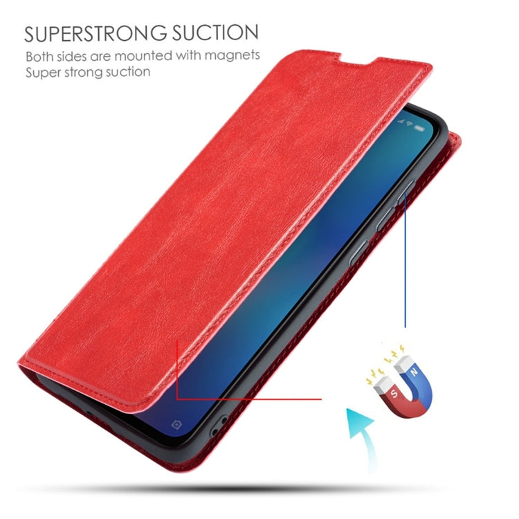 Retro Simple Ultra-thin Magnetic Horizontal Flip Leather Case with Holder & Card Slots & Lanyard for Galaxy M30 / A40S