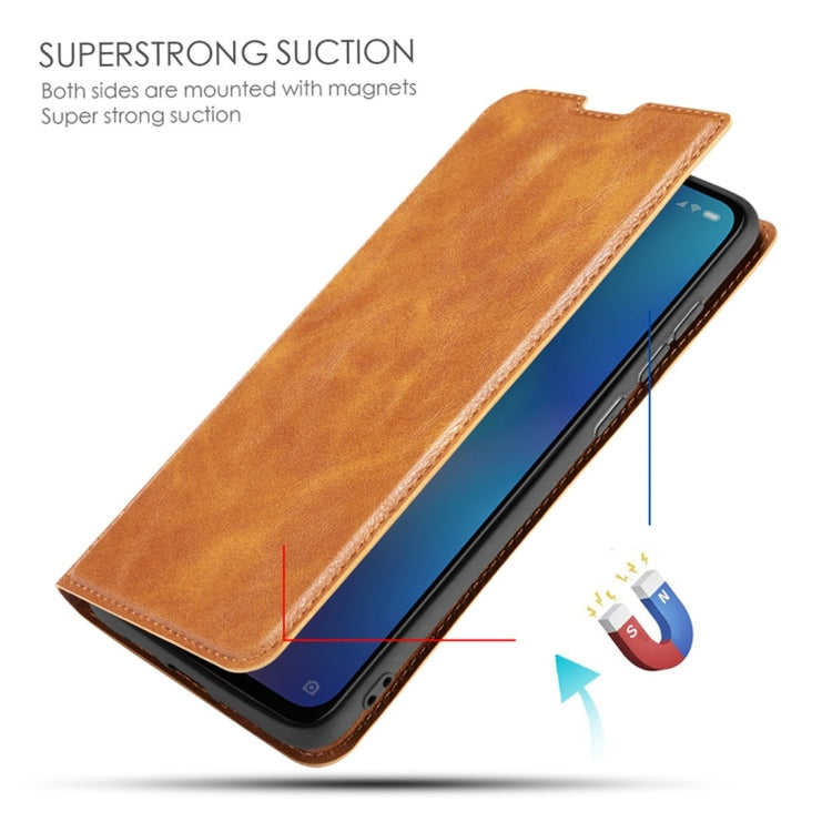 Retro Simple Ultra-thin Magnetic Horizontal Flip Leather Case with Holder & Card Slots & Lanyard for Galaxy M30 / A40S