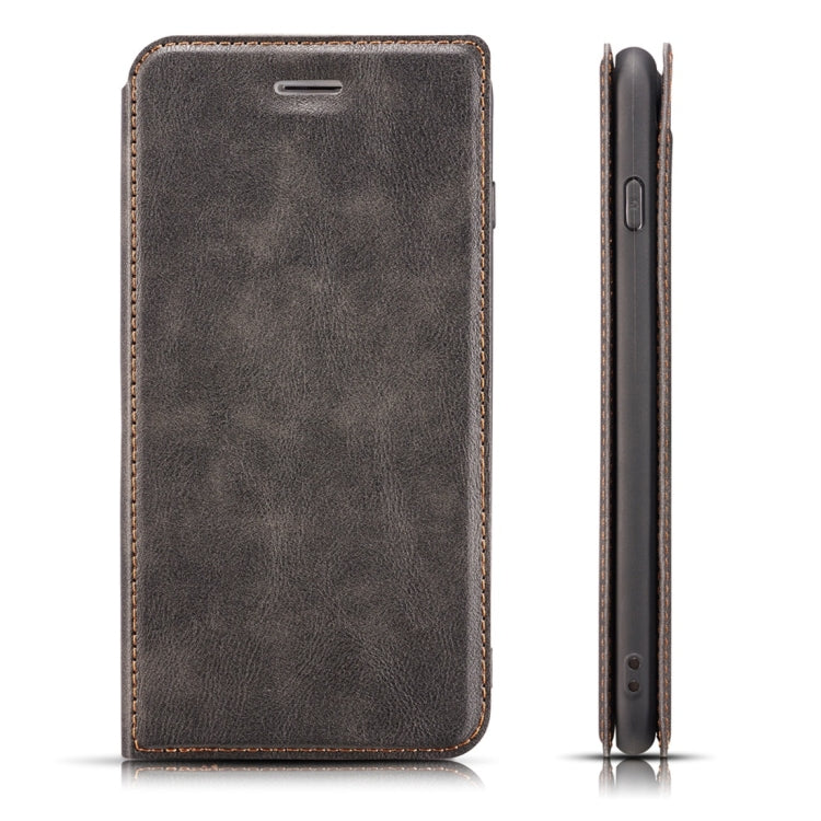 Retro Simple Ultra-thin Magnetic Horizontal Flip Leather Case with Holder & Card Slots & Lanyard for Galaxy Note 10