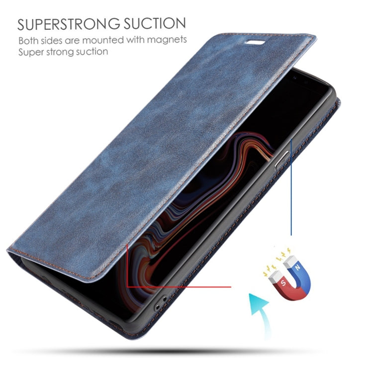 Retro Simple Ultra-thin Magnetic Horizontal Flip Leather Case with Holder & Card Slots & Lanyard for Galaxy Note 10