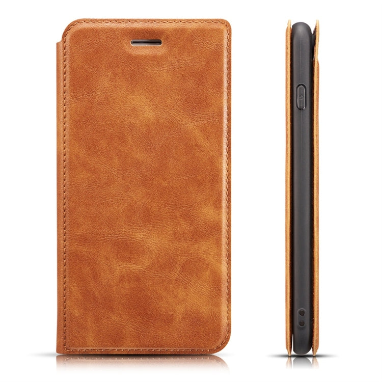 Retro Simple Ultra-thin Magnetic Horizontal Flip Leather Case with Holder & Card Slots & Lanyard for Galaxy Note 10