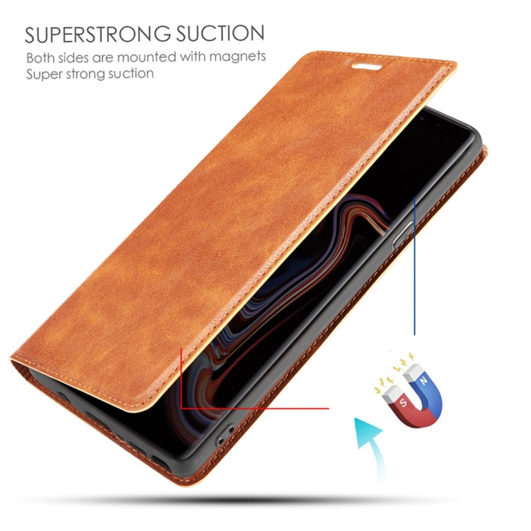 Retro Simple Ultra-thin Magnetic Horizontal Flip Leather Case with Holder & Card Slots & Lanyard for Galaxy Note 10