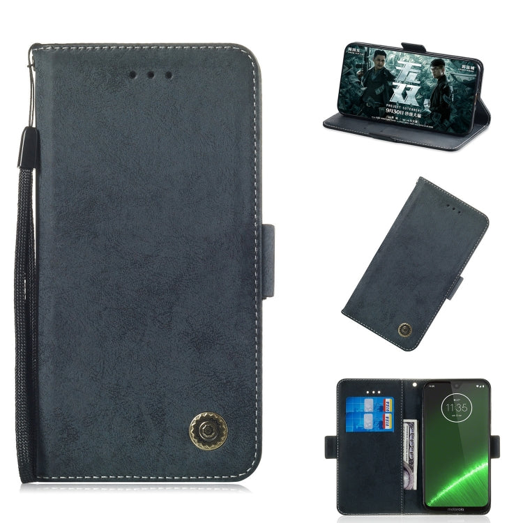 Multifunctional Horizontal Flip Retro Leather Case with Card Slot & Holder for Motorola G7 Play