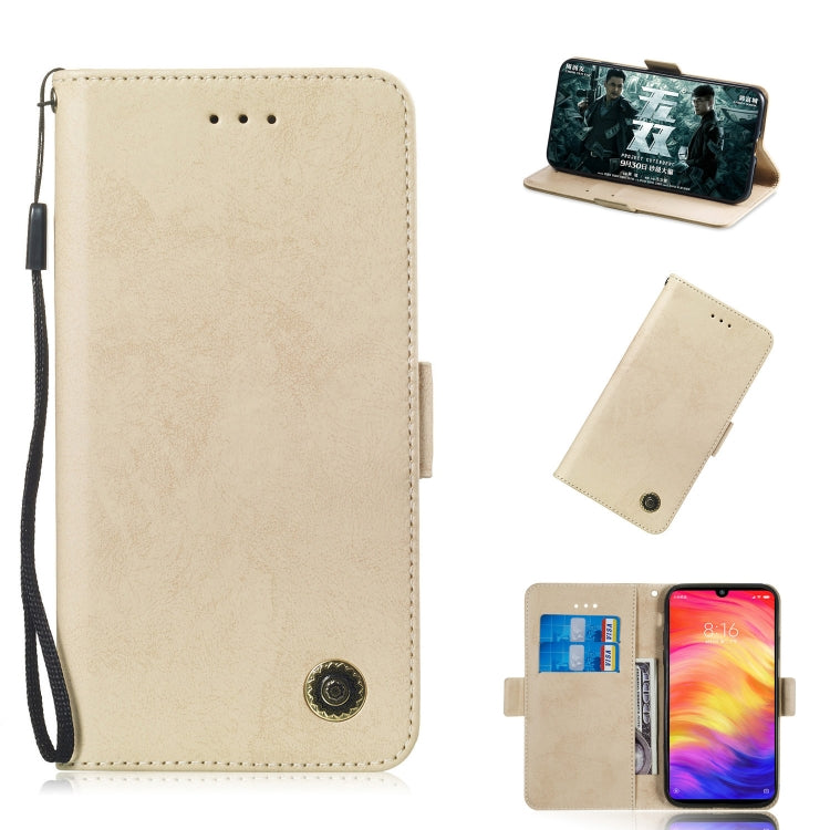 Multifunctional Horizontal Flip Retro Leather Case with Card Slot & Holder for Xiaomi Redmi Note 7