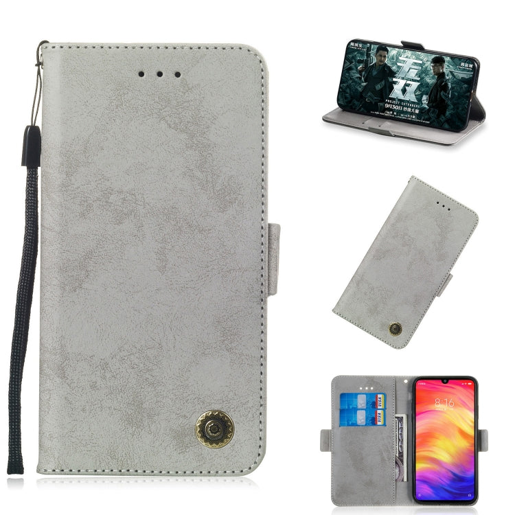 Multifunctional Horizontal Flip Retro Leather Case with Card Slot & Holder for Xiaomi Redmi Note 7