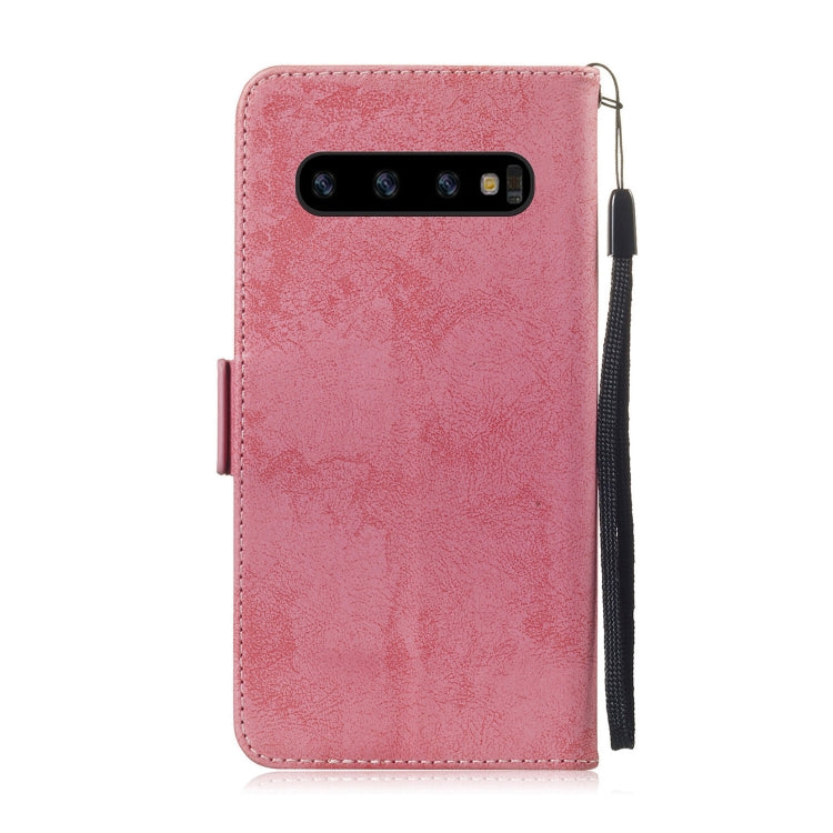 Multifunctional Horizontal Flip Retro Leather Case with Card Slot & Holder for Galaxy S10+