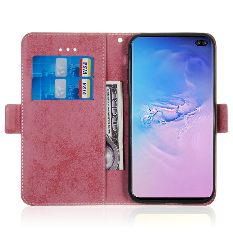 Multifunctional Horizontal Flip Retro Leather Case with Card Slot & Holder for Galaxy S10+